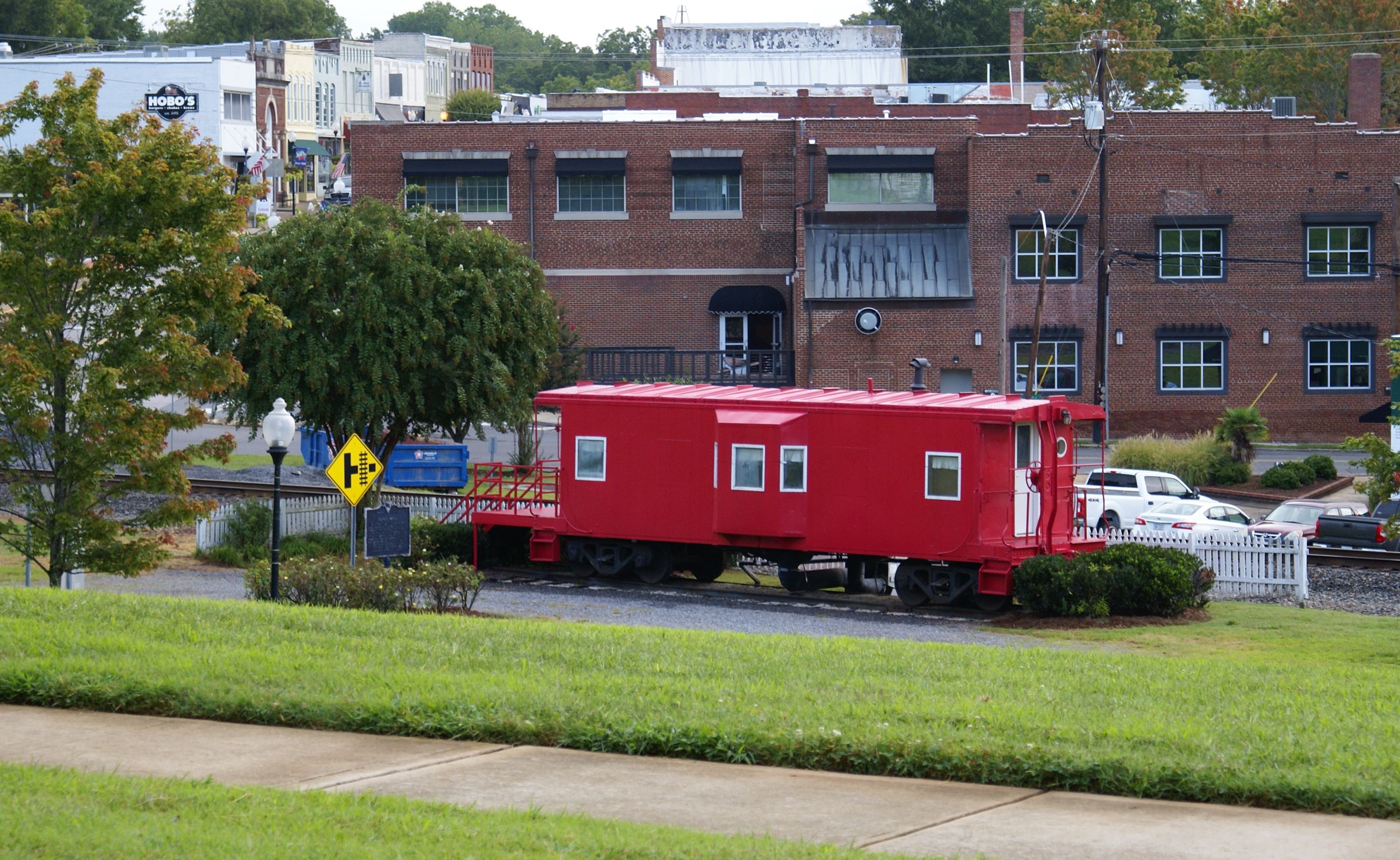 Caboose at the Bottom of Main Street