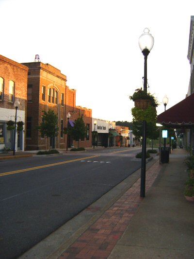 Empty Street and Businesses
