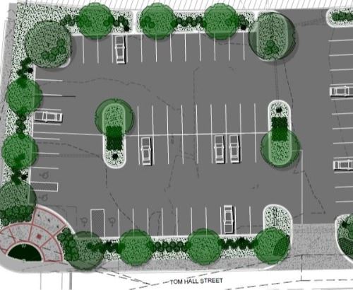 full parking lot rendering