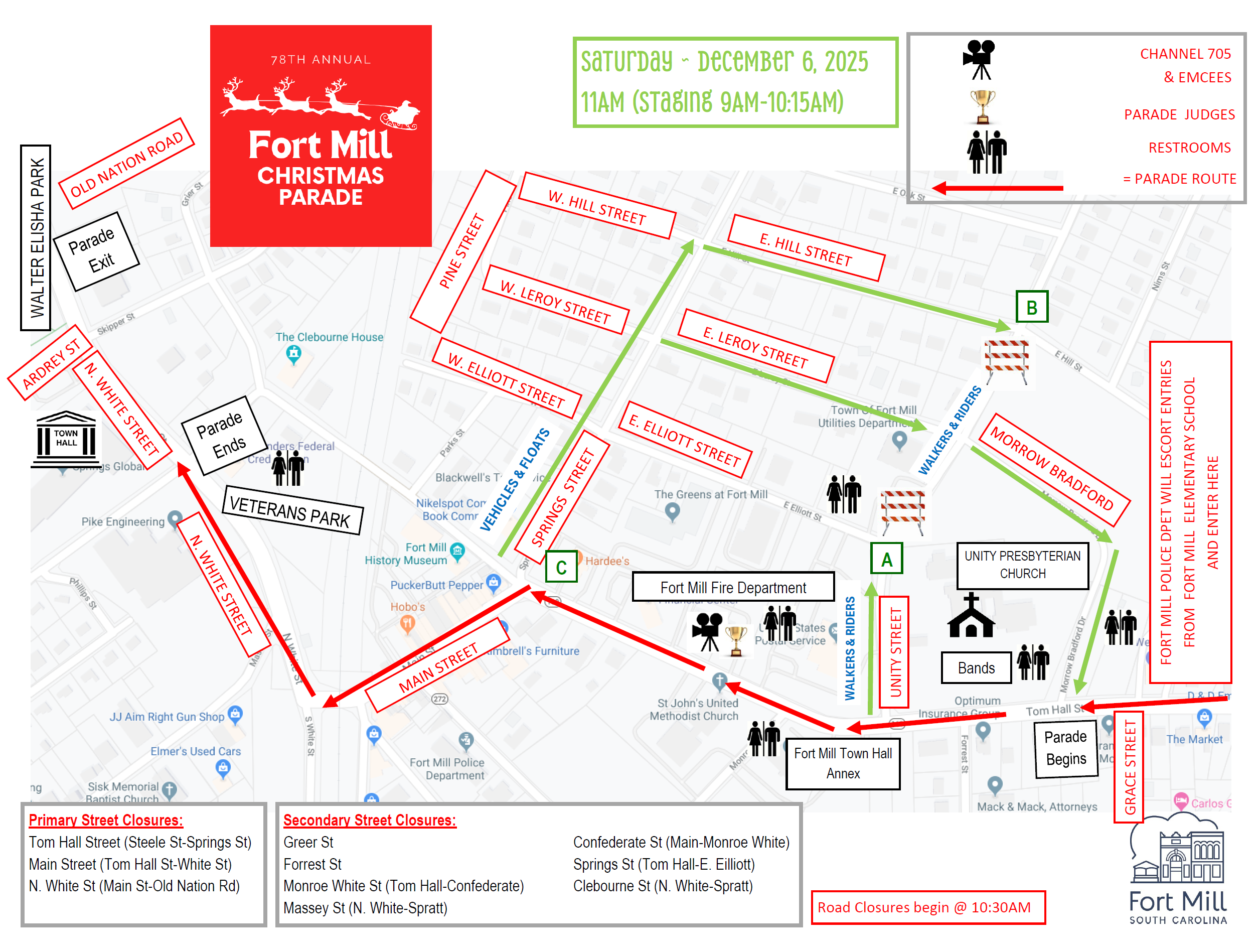 78th Annual Christmas Parade Map